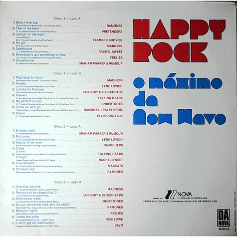 V.A. - Happy Rock - O Máximo Da New Wave