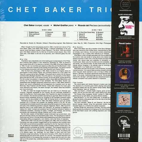 Chet Baker - Mr. B Clear Vinyl Edition