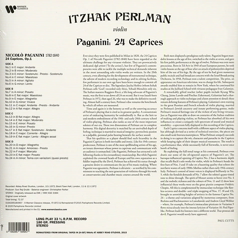 Itzhak Perlman - 24 Caprices