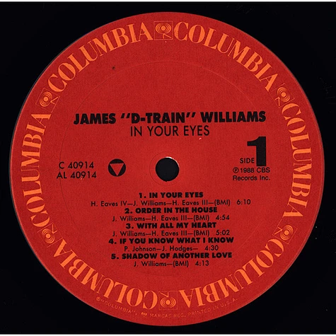 James "D-Train" Williams - In Your Eyes