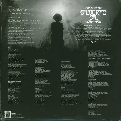Gilberto Gil - Gilberto Gil Transparent Beer Colored Vinyl Editon