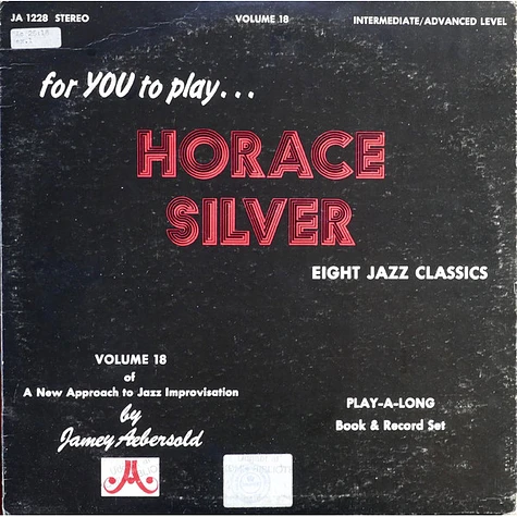 Jamey Aebersold - For You To Play... Horace Silver Eight Jazz Classics
