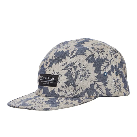 The Quiet Life - Denim Floral 5 Panel Camper Cap