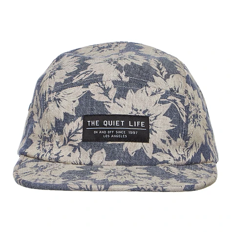 The Quiet Life - Denim Floral 5 Panel Camper Cap