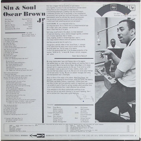 Oscar Brown Jr. - Sin & Soul