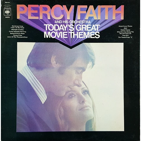Percy Faith & His Orchestra - Today's Great Movie Themes
