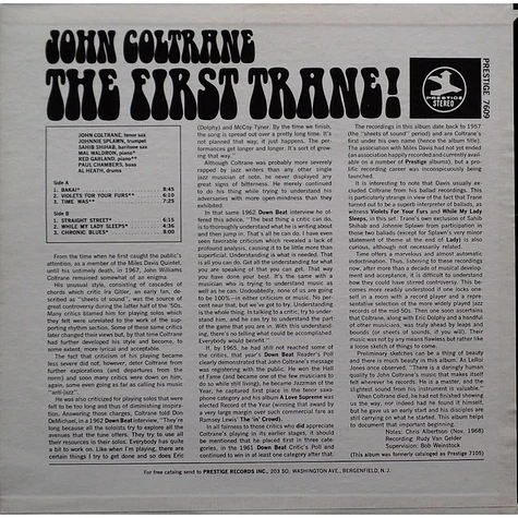 John Coltrane - The First Trane