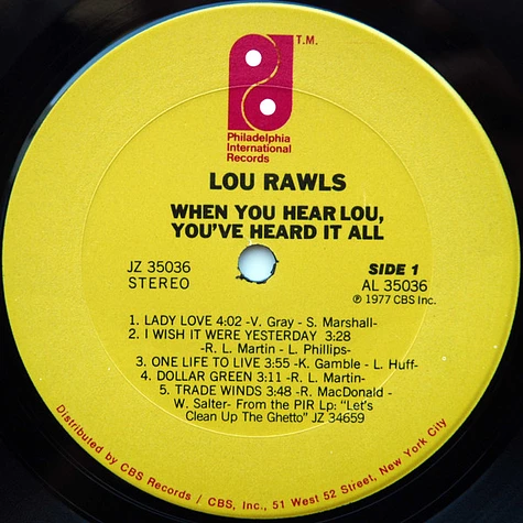 Lou Rawls - When You Hear Lou, You've Heard It All