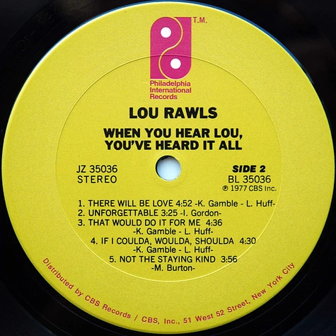 Lou Rawls - When You Hear Lou, You've Heard It All