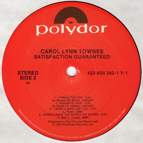 Carol Lynn Townes - Satisfaction Guaranteed