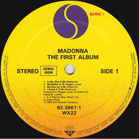 Madonna - The First Album