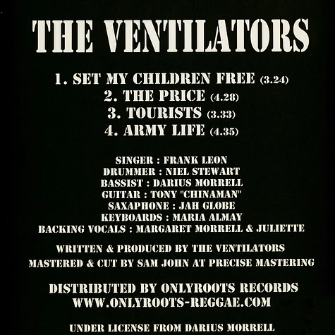 Ventilators - Set My Children Free / The Price / Tourists /Army Life