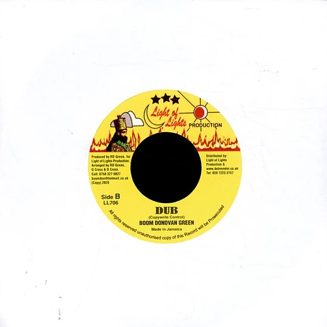 Boom Donovan Green - My Love For You / Dub