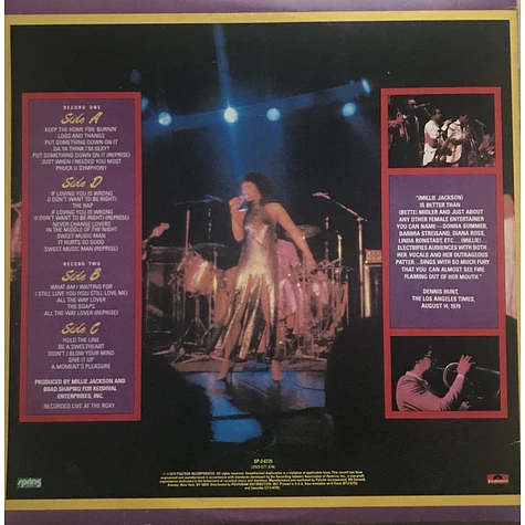 Millie Jackson - Live & Uncensored