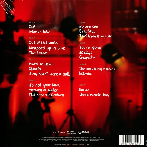 Marillion - Live From Cadogan Hall Red Vinyl Edition