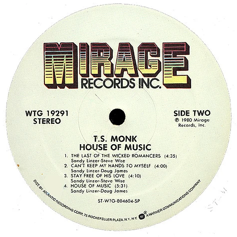 T.S. Monk - House Of Music