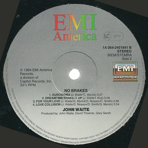 John Waite - No Brakes