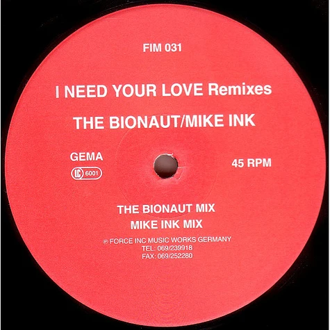 N.R.G. - I Need Your Love (Remixes)