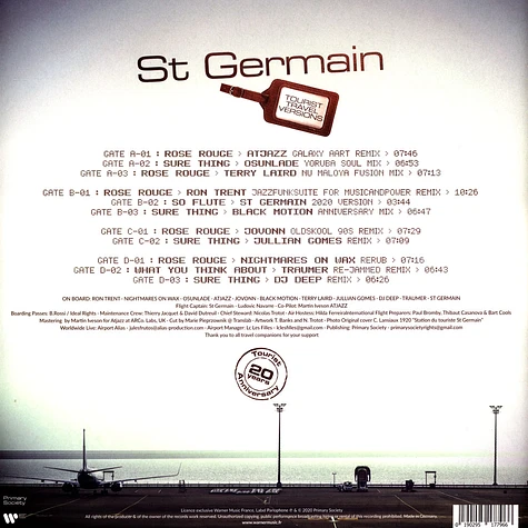 St Germain - Tourist 20th Anniversary Travel Versions
