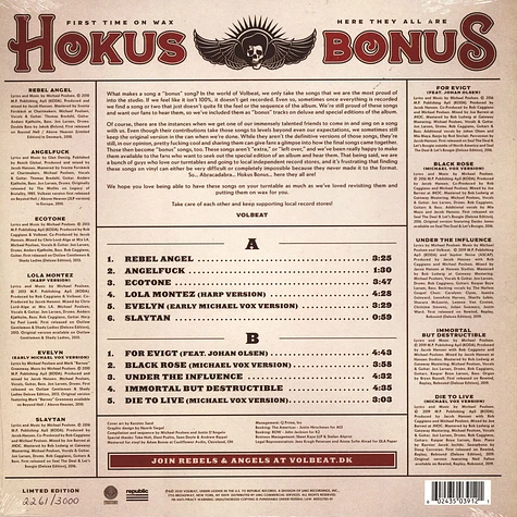Volbeat - Hokus Bonus Black Friday Record Store Day 2020 Edition