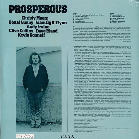 Christy Moore - Prosperous Record Store Day 2020 Edition