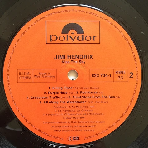 Jimi Hendrix - Kiss The Sky