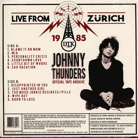 Johnny Thunders - Live From Zurich '85