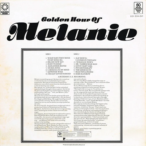 Melanie - Golden Hour Of Melanie