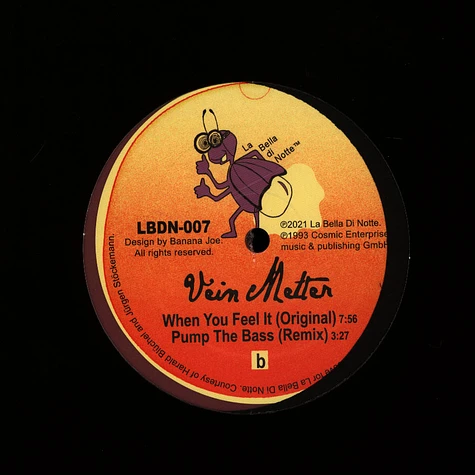 Vein Melter - When You Feel It / Pump The Bass Gold & Purple Vinyl Edition