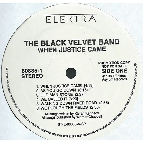 The Black Velvet Band - When Justice Came