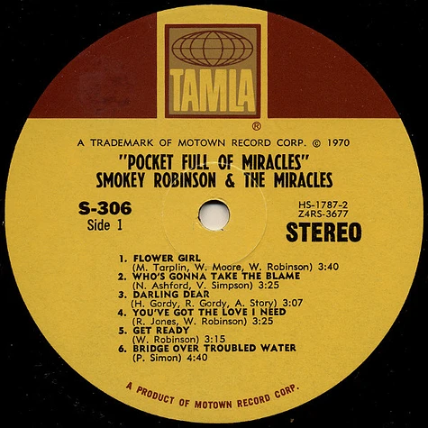 The Miracles - A Pocket Full Of Miracles