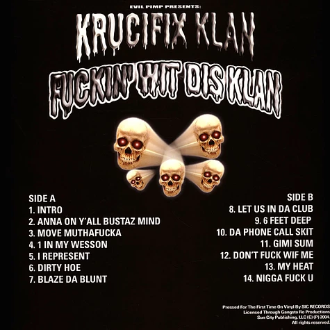 Krucifix Klan - Fuckin' Wit Dis Klan White & Red Vinyl Edition