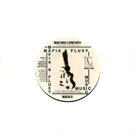Macka B / Starkey Banton - Mind Who U Spar With / Original Dancehall Days