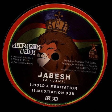 Jabesh / Idavid - Hold A Meditation, Dub / Rocktone Melody, Dub