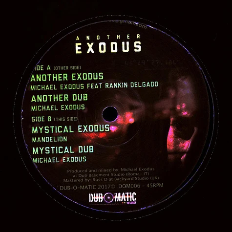 Rankin Delgado, Michael Exodus / Mandelion, Michael Exodus - Another Exodus, Dub / Mystical Exodus, Dub