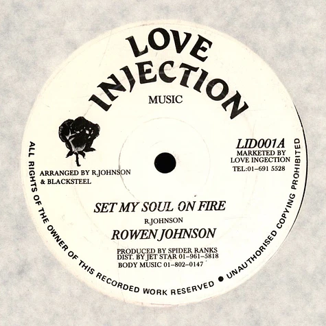 Rowen Johnson - Set My Soul On Fire / Version On Fire