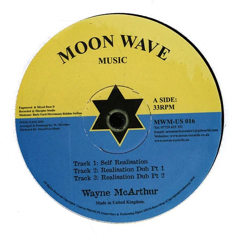 Wayne McArthur - Self Realisation, Dub 1, Dub2 / Jah Love Is The Reason Why, Dub, Dubwise