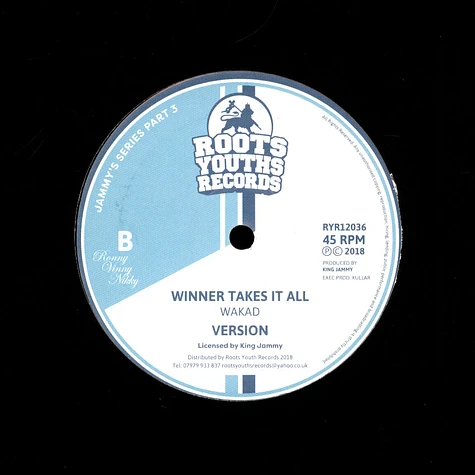 Wakad - Cry Fe The Youths, Tearful Dub / Winner Takes It All, Version