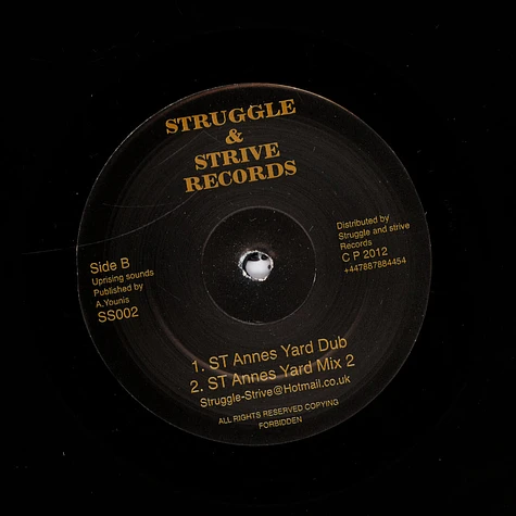 Uprising Sounds - In The Light Dub, Mix 2 / St.Annes Yard Dub, Mix 2