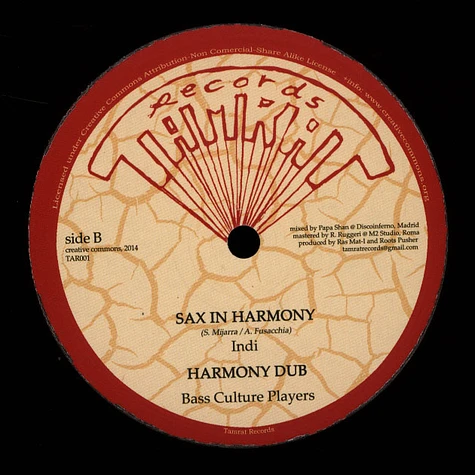 Ras Mat I / Indi - Live In Harmony / Sax In Harmony, Dub