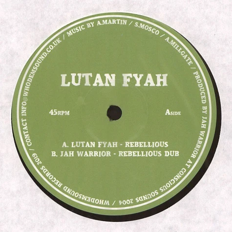 Lutan Fyah / Jah Warrior - Rebellious / Dub
