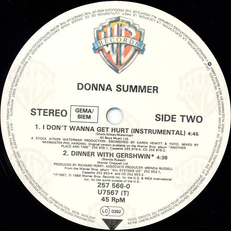 Donna Summer - I Don't Wanna Get Hurt (Extended Version)