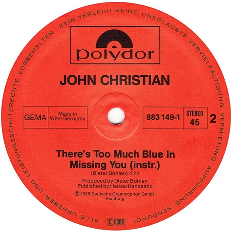 John Christian - There's Too Much Blue In Missing You
