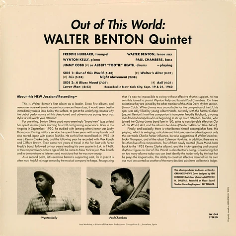 Walter Benton Quintet - Out Of This World