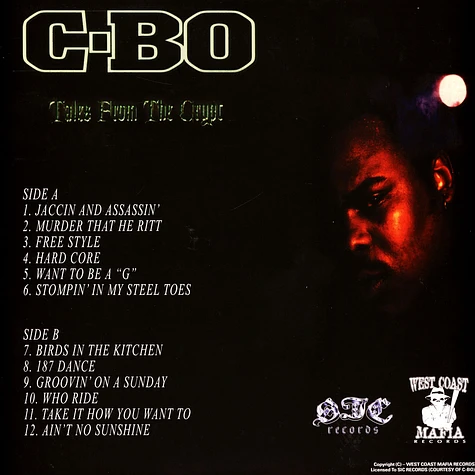 C-Bo - Tales From The Crypt Splatter Vinyl Edition