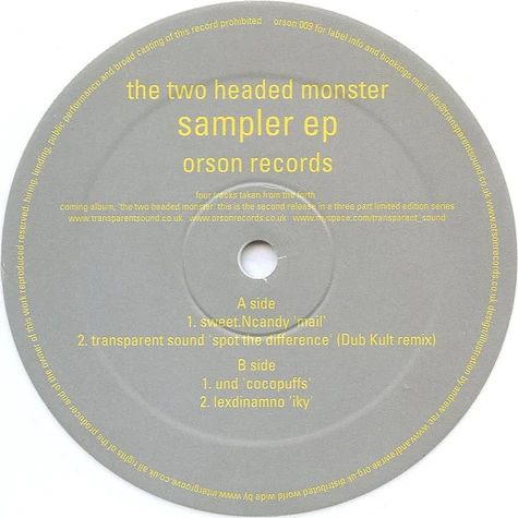 V.A. - The Two Headed Monster - Sampler EP