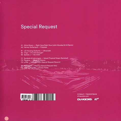 Special Request - DJ-Kicks HHV Exclusive Transparent Magenta Vinyl Edition