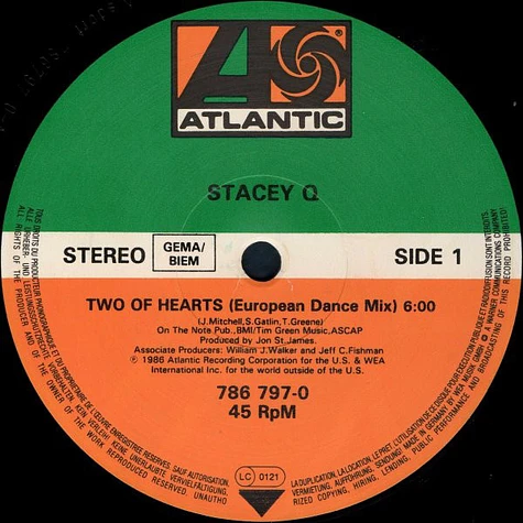 Stacey Q - Two Of Hearts (European Mix)