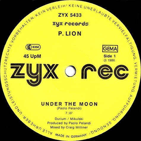 P. Lion - Under The Moon