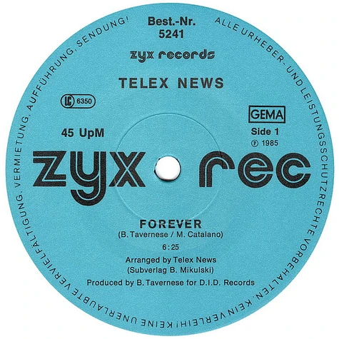 Telex News - Forever / Flash Back